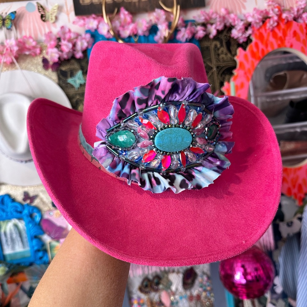 Pink Embellished Cowboy Hat